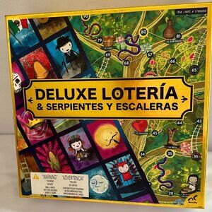 Deluxe Loteria & Snakes And Ladders Traditional Mexican Family Board Games NEW